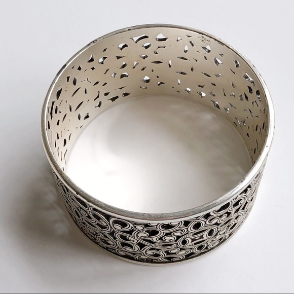 Brighton Retired Ornate Cut Out Wide Cuff Bracelet - Picture 9 of 9